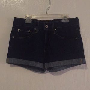 AG Pixie Roll-Up Dark Denim Short